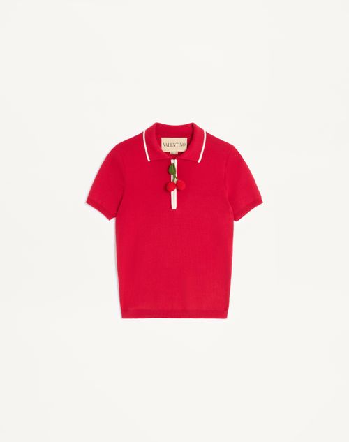 Valentino - Cotton Top With Cherry - Paris - Woman - Knitwear