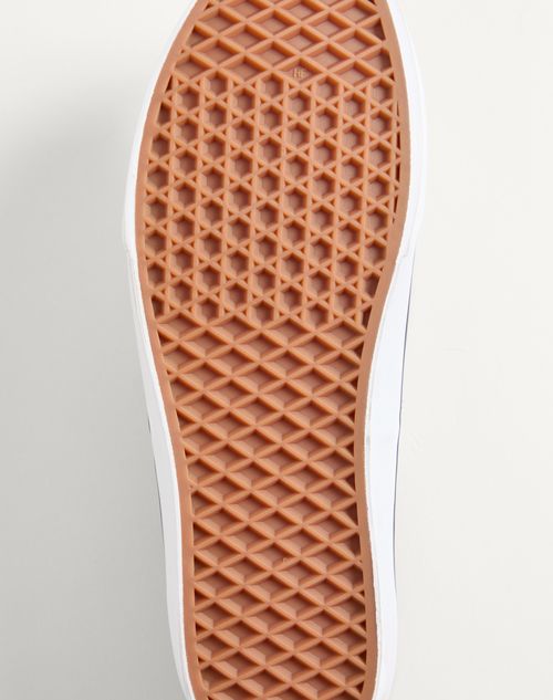 Valentino Garavani - Valentino Garavani And Vans Low-top Trainer In Fabric With Vlogo Checkerboard Print - Pink Orchid/black - Man - Sneakers