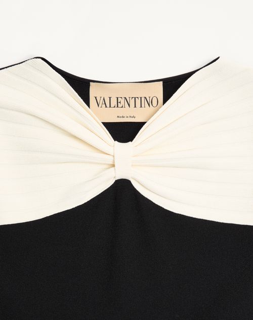 Valentino - Knitted Dress - Black/ivory - Woman - Woman Ready To Wear Sale