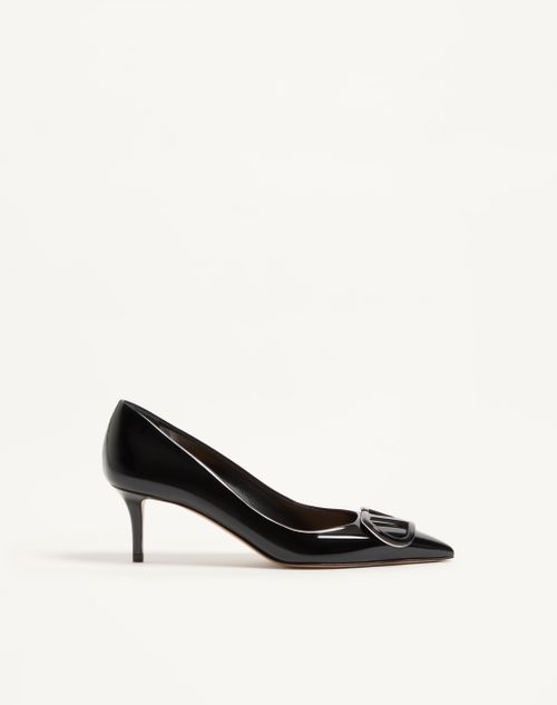 Valentino Garavani - Vlogo Signature Patent Leather Pumps 60mm - Black - Woman - Pumps And Slingbacks
