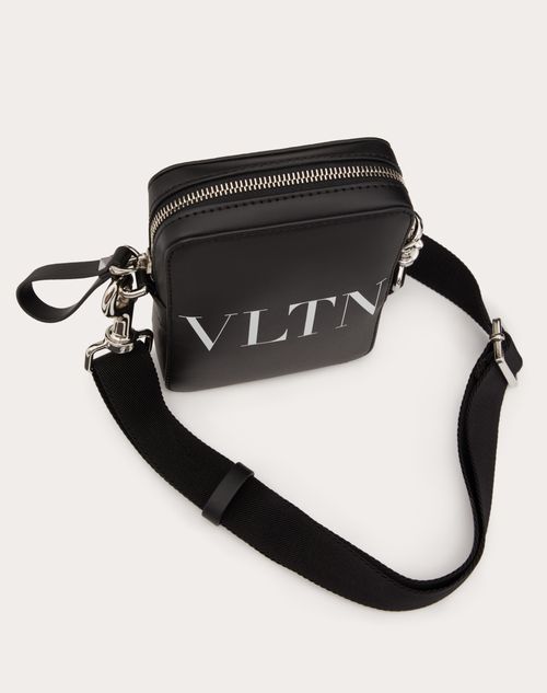 Vltn レザー スモール ショルダーバッグ for メンズ インチ ブラック 