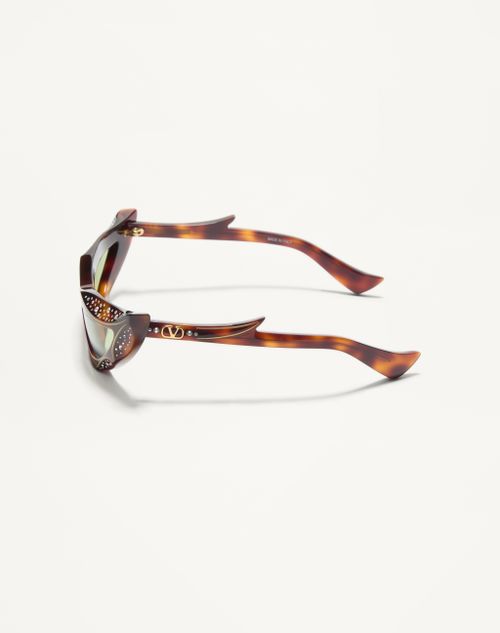 Valentino - Cat-eye Acetate Eyewear - Havana/green - Unisex - Eyewear