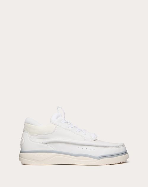 Valentino Garavani - Calfskin Leather Mid-top Runboot Sneaker - White - Man - Man View All