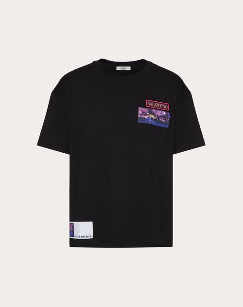Valentino - ブロケードパッチ Tシャツ - ブラック - 男性 - Tシャツ/スウェット