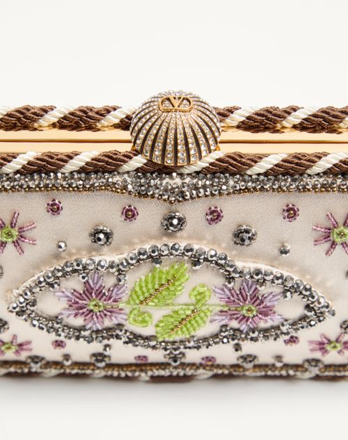 Valentino Garavani - Valentino Garavani Carry Secrets Embroidered Minaudiere - Multicolour - Woman - Clutches