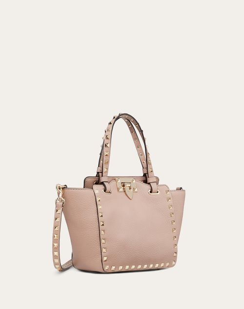 Small Vsling Grainy Calfskin Handbag for Woman in Poudre