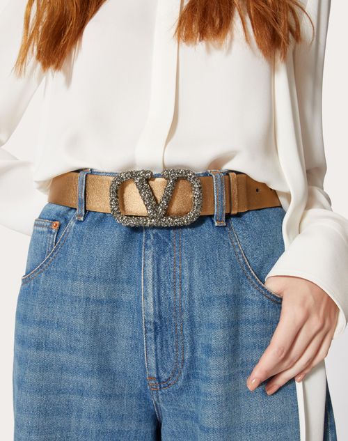 VALENTINO GARAVANI VLOGO leather waist belt