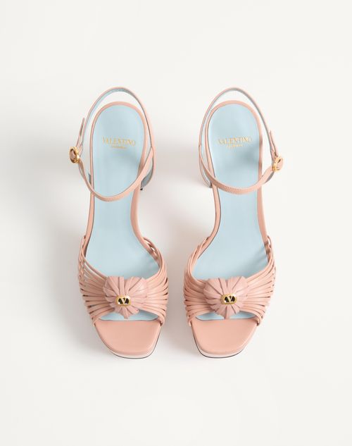 Valentino Garavani - Sandalia Sandal Royal De Cabritilla Con Plataforma Y Tacón De 115&nbsp;mm - Rosa - Mujer - Sandalias