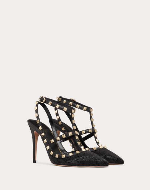 Valentino Garavani Nite-out Satin Pump 110 Mm for Woman in Black