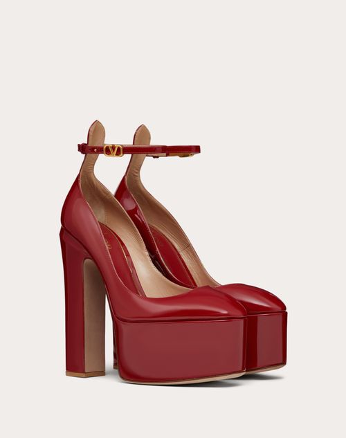 Valentino Garavani - Valentino Garavani Tan-go Platform Pump In Patent Leather 155mm - Rosso Valentino - Woman - Pumps