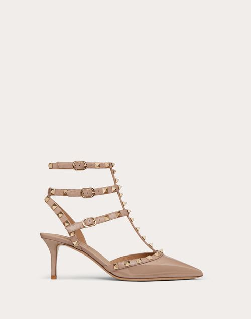 Rockstud Caged Pump 65mm for Woman in Black/poudre | Valentino US