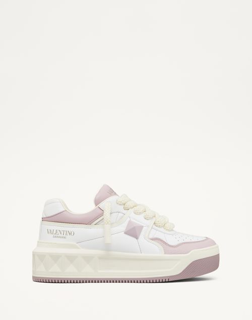 Valentino Garavani - One Stud Xl Trainer In Nappa Leather - White/water Rose - Woman - Sneakers
