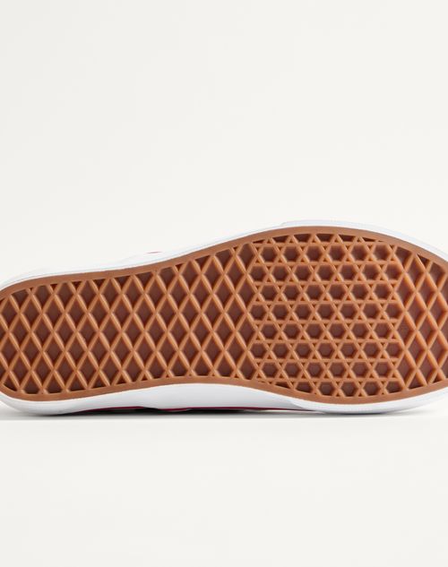 Valentino Garavani - Valentino Garavani And Vans Slip-on Trainer In Fabric With Le Chat De La Maison Print And Vlogo Checkerboard Print - White/ Black - Woman - Sneakers