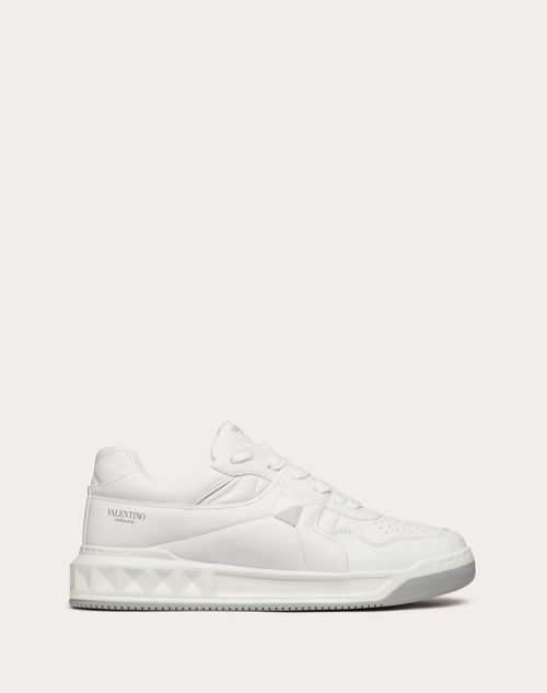 One Stud Low-top Nappa Sneaker for Man in White/white | Valentino US