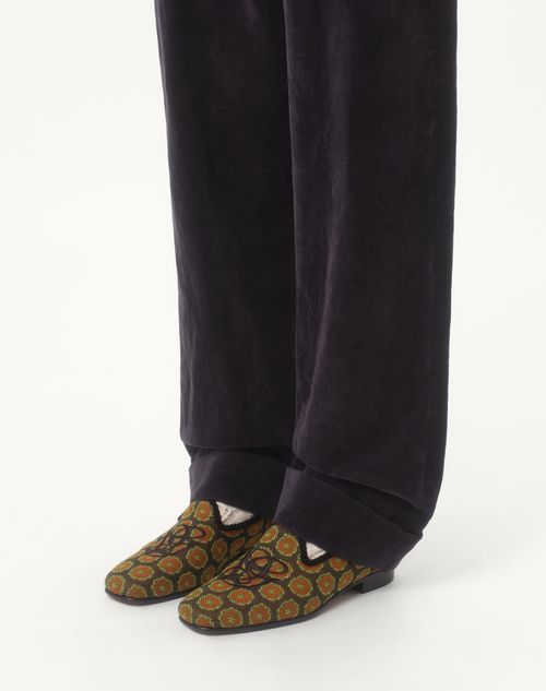 Valentino Garavani - Les Alcôvettes Loafer In Jacquard Fabric - Multicolour - Man - Shoes
