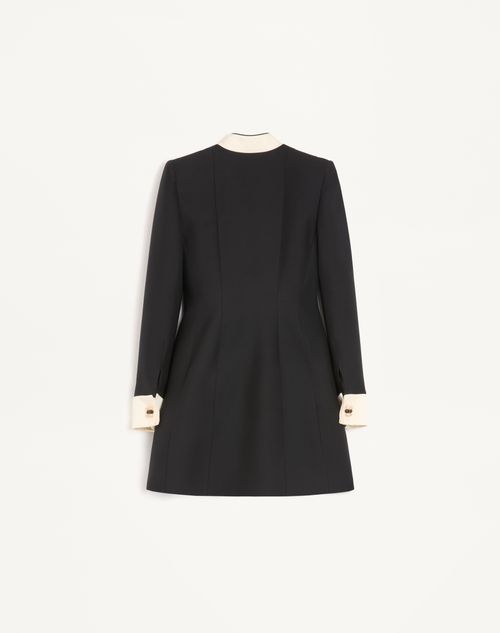 Valentino - Crepe Couture Short Dress - Black/champagne - Woman - Dresses