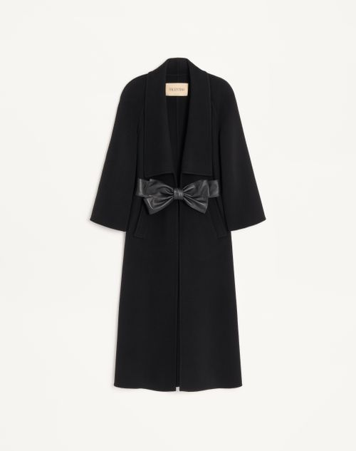 Valentino - Soft Drap Coat - Black - Woman - Coats And Outerwear