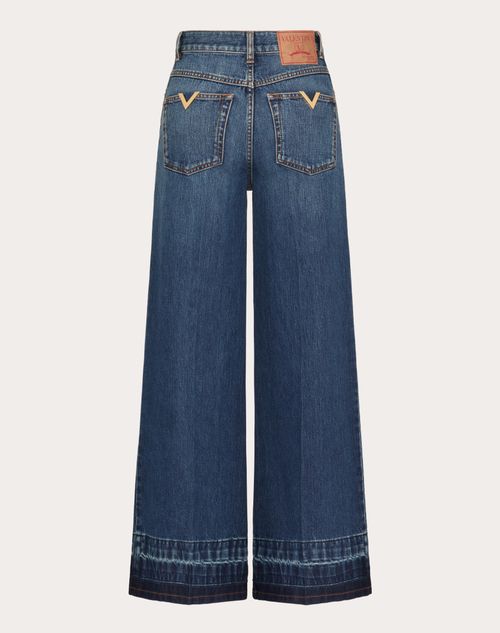 Valentino - Jeans In Blue Washed Denim - Denim - Donna - Denim