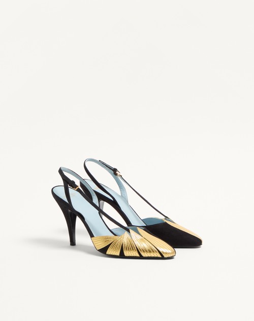 Foliefoliage Suede Slingback Pump 90Mm