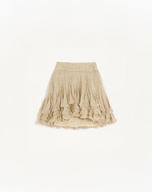 Valentino - Plusdepois Print Chiffon Skirt - Birch/black - Woman - Skirts