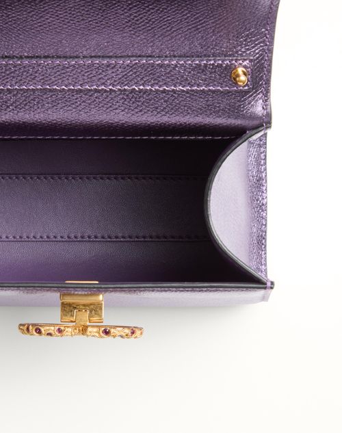 Valentino Garavani Vsling Mini Handbag In Laminated Grainy Valentino Garavani Vsling Mini Handbag In Laminated Grainy
