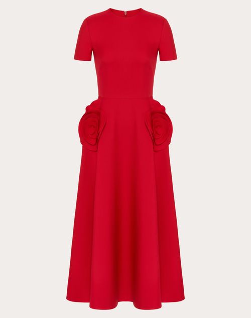 Valentino - Vestido Midi De Crepe Couture - Rojo - Mujer - Vestidos
