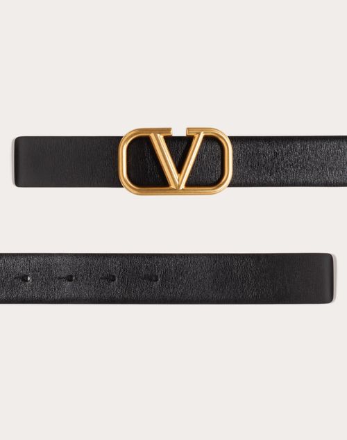 Vlogo leather belt Valentino Garavani Black size S International in Leather  - 32324197