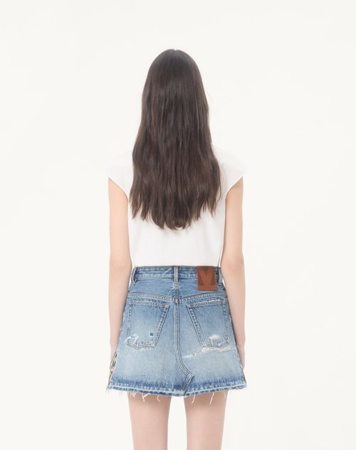 Valentino - Camicia In Popeline Ricamata - Bianco - Donna - Camicie E Top