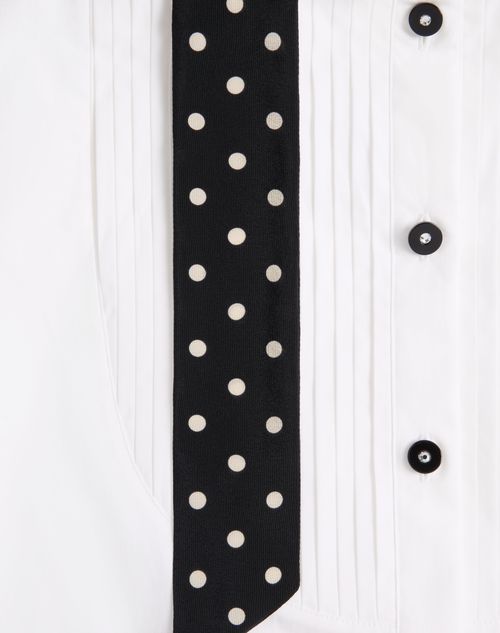 Valentino - Cotton Popeline Shirt - White - Woman - Shirts And Tops