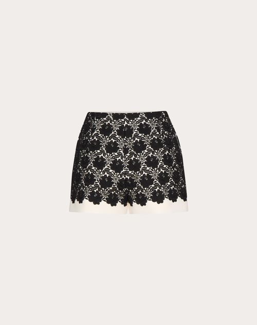 Valentino - Guipure Shorts - Black/ivory - Woman - Trousers And Shorts
