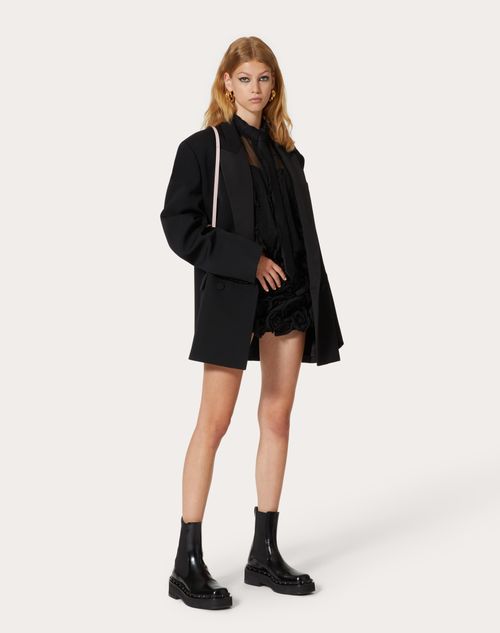 Valentino - Falda Short Crepe Couture - Negro - Mujer - Faldas