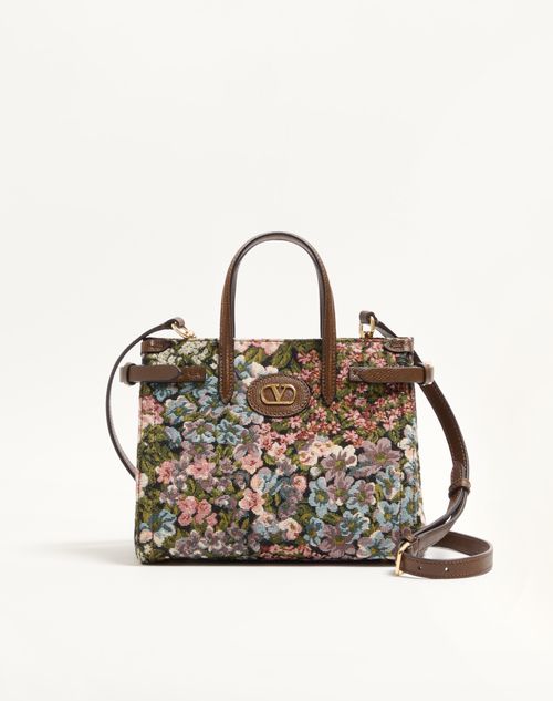 Valentino Garavani - ヴァレンティノ ガラヴァーニ アンティーブ アプレリヴェール ジャカードファブリック スモール トート - マルチカラー/タバコ - ウィメンズ - トート