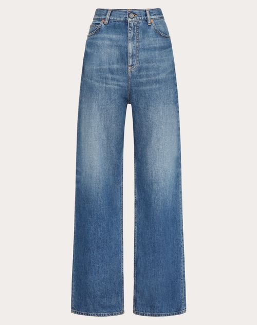 Valentino - Mittelblaue Denim-jeans - Denim - Frau - Denim