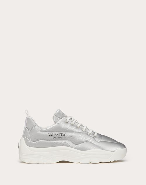 Valentino Garavani - Padded Nylon Gumboy Sneaker - Silver/white - Man - Man Shoes Sale