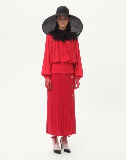 Valentino - Light Georgette Top - Paris - Woman - Shirts And Tops