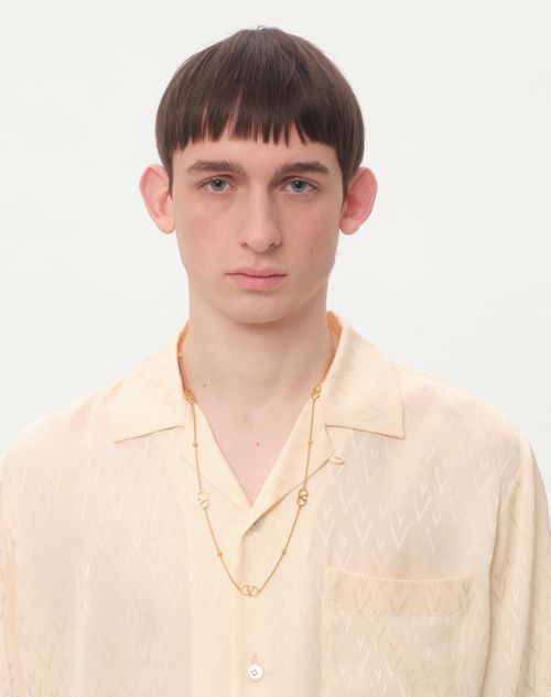 Valentino Garavani - Vlogo Signature Metal Necklace - Gold - Man - Jewellery
