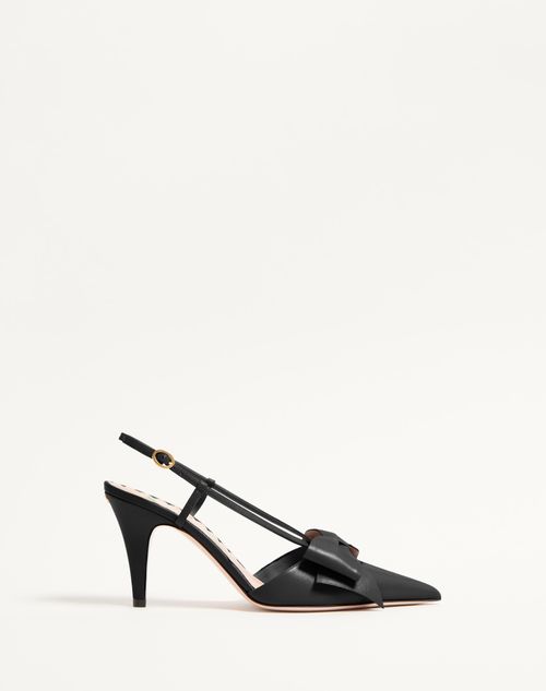 Valentino Garavani - Bowow Slingback Pumps In Kidskin 85mm - Black - Woman - Pumps