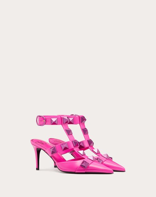 Valentino Garavani - Roman Stud Calfskin Leather Pump With Tone-on-tone Studs 80mm - Pink Pp - Woman - Roman Stud Pumps/ballerinas - Shoes