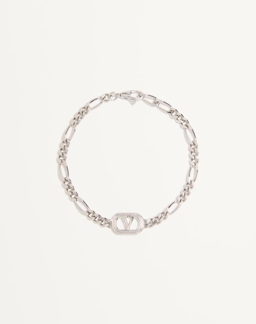 Valentino Garavani - Valentino Garavani Ovalette Metal Bracelet - Transparent - Man - Jewels - M Accesories