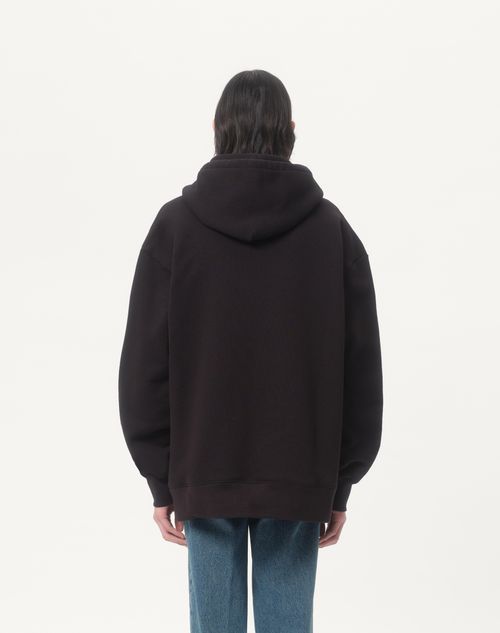 Cotton Sweatshirt With Chat De La Maison Patch for Man in