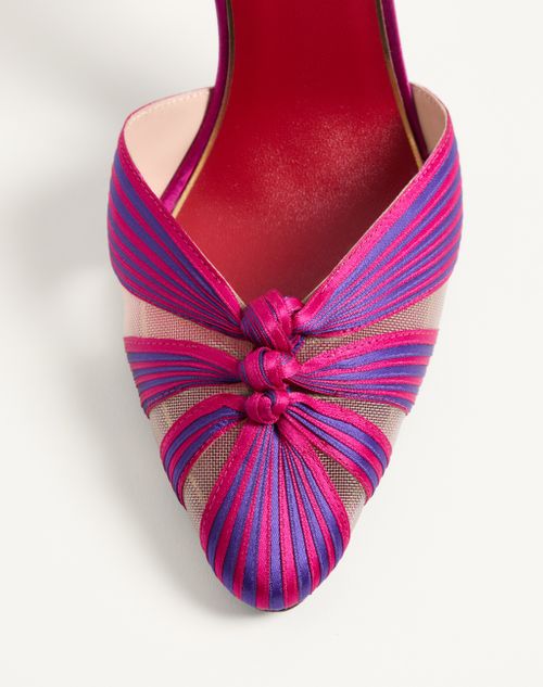 Valentino Garavani - Annine Pump In Satin 100mm - Fuchsia/multicolor - Woman - Pumps And Slingbacks