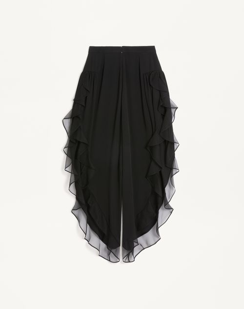 Valentino - Georgette Balloon Pants - Black - Woman - Trousers And Shorts
