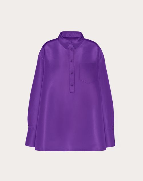 Valentino - Faille Shirt Dress - Purple - Woman - Woman Sale