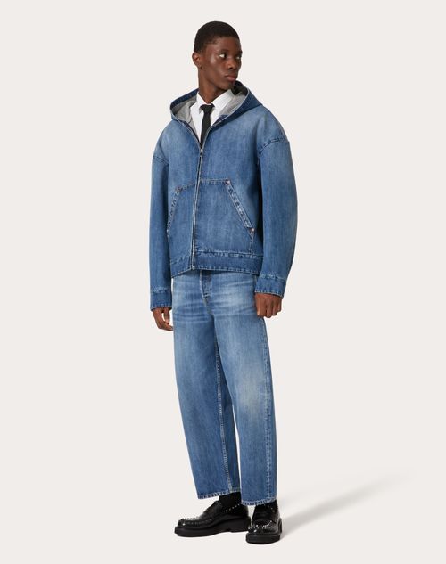 Valentino - Denim Trousers - Denim - Man - Denim