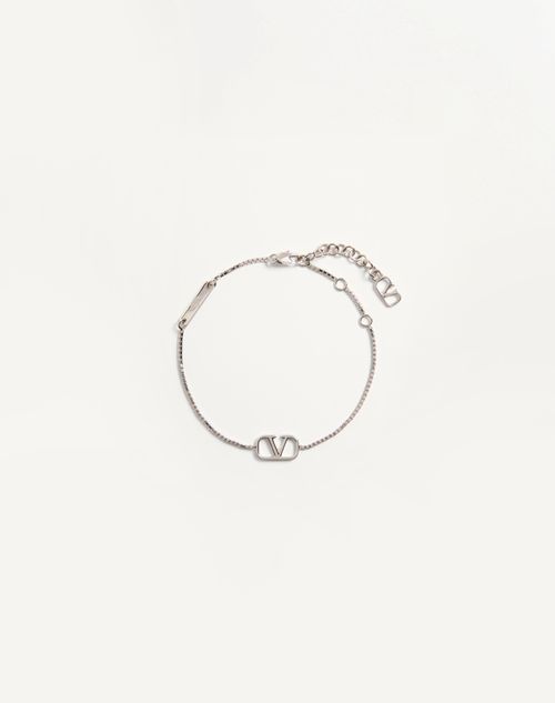 Valentino Garavani - Vlogo Signature Metal Bracelet - Transparent - Man - Man