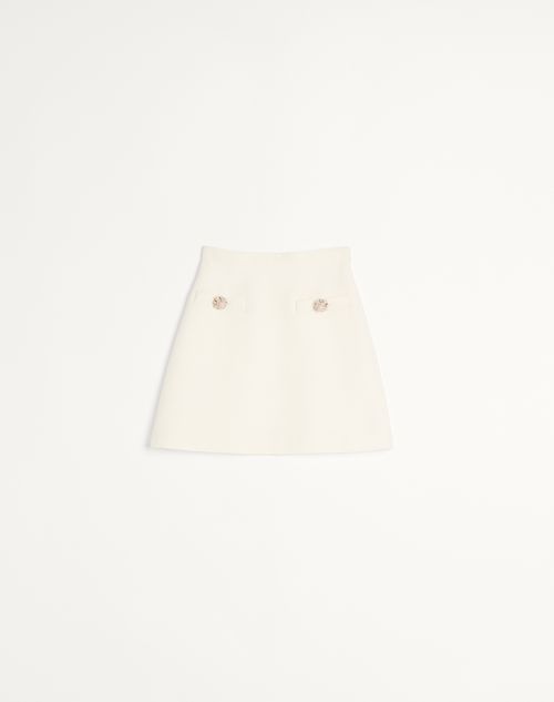 Valentino - Crepe Couture Short Skirt - Ivory - Woman - Skirts