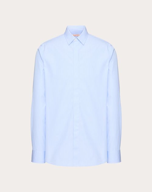 Valentino - Cotton Shirt - Azure - Man - Shirts