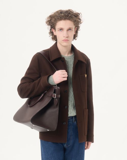 Valentino - Chaqueta De Lana Valentino Con Vgold - Marrón - Hombre - Chaquetas Y Plumíferos