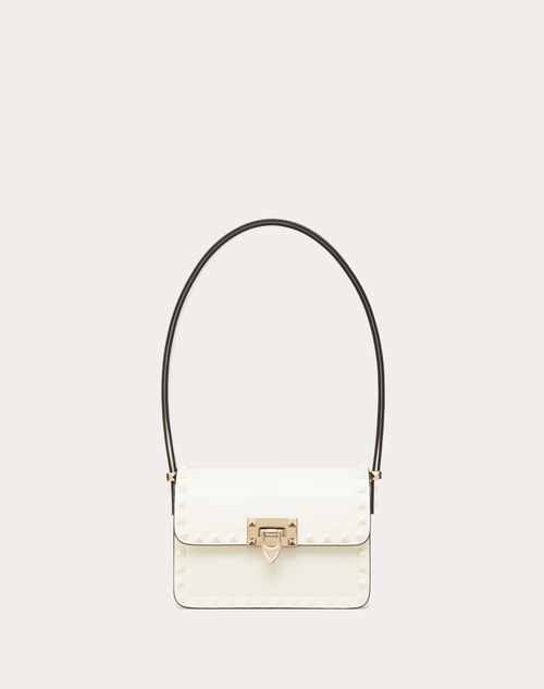 Small Rockstud23 Smooth Calfskin Shoulder Bag for Woman in Ivory