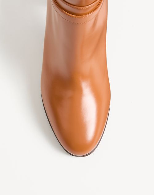 Valentino Garavani - Pattie Calfskin Boot 75mm - Roasted Pecan - Woman - Boots